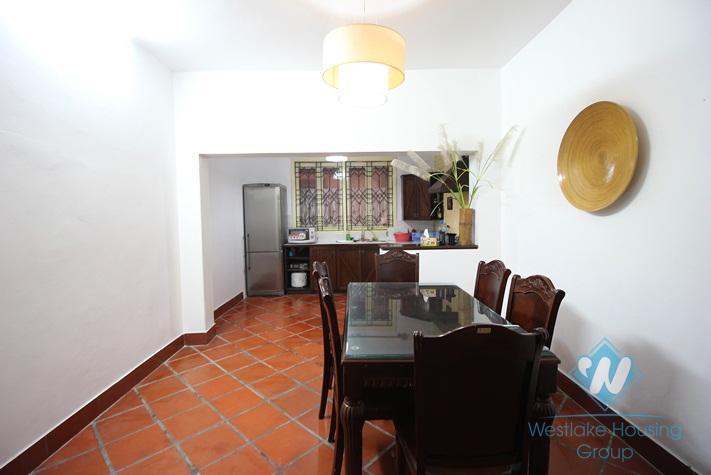 Elegant house with 3 bedroom, front yard and terrace for rent in Ba Dinh, Hanoi